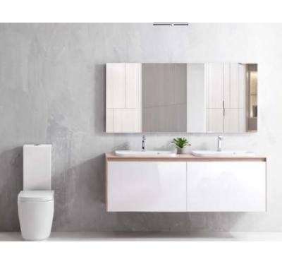 Nanan Guanshu good quality pvc waterproof cupc certificate good design miroor showroom modern vanities bathroom cabinet