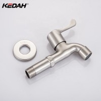 KEDAH direct factory supplier brushed nickel bibcock 304 stainless steel bib tap