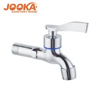 Cheap chrome steel single cold water zinc pillar wall bib tap